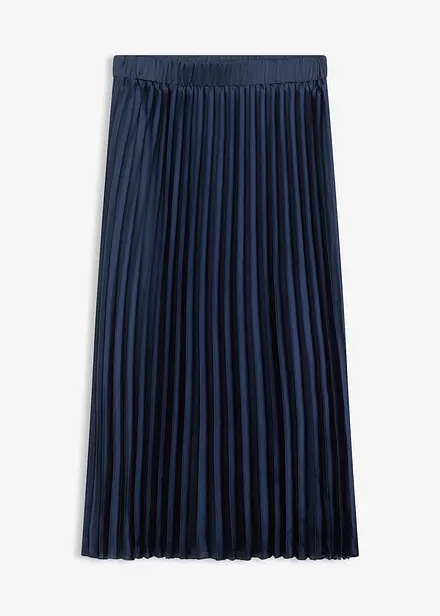 Plisserad kjol i fin satin