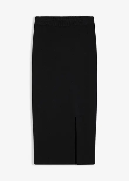 Finstickad kjol av mjuk viskosmix