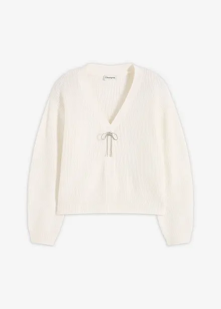 Stickad kofta i kort modell