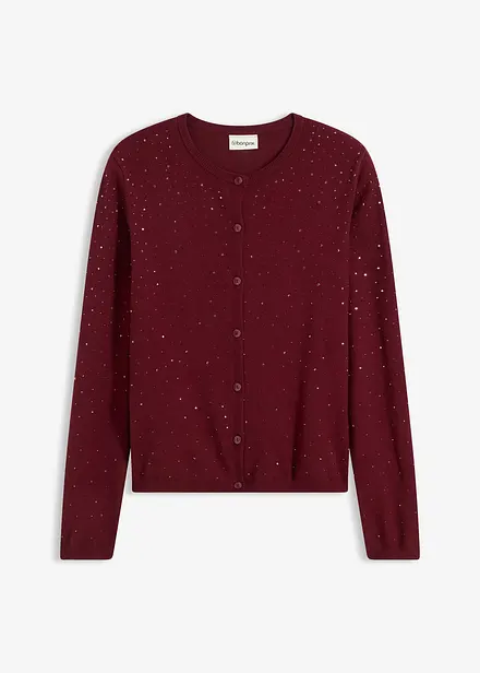 Cardigan med glitterstenar