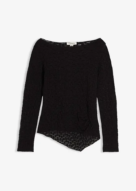 Långärmad topp i spets