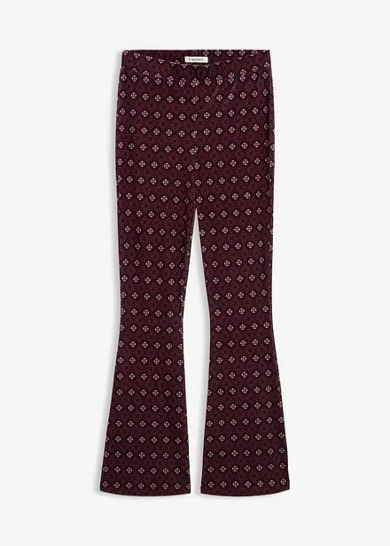 Utsvängda leggings i mjuk sammet