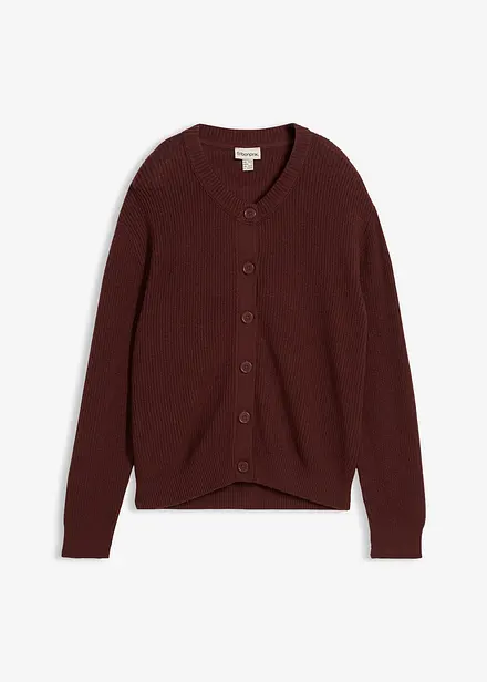 Cardigan med rund halsringning