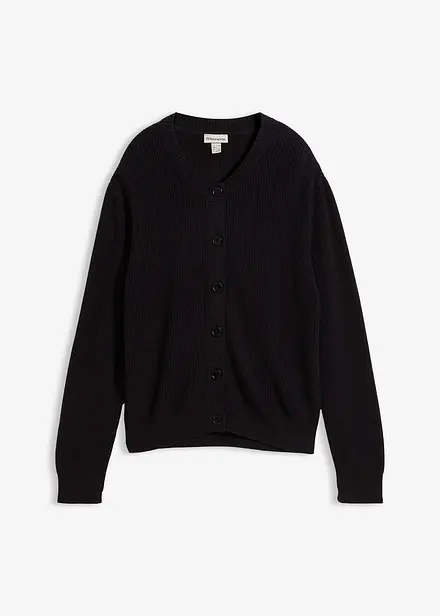 Cardigan med rund halsringning