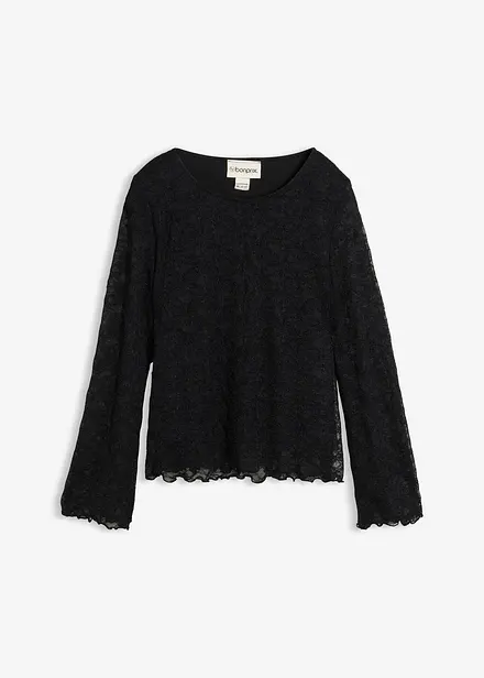 Långärmad topp i spets