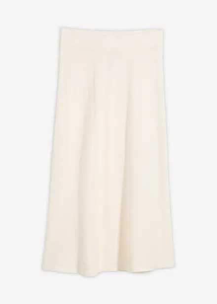 Stickad midikjol av mjuk viskosmix