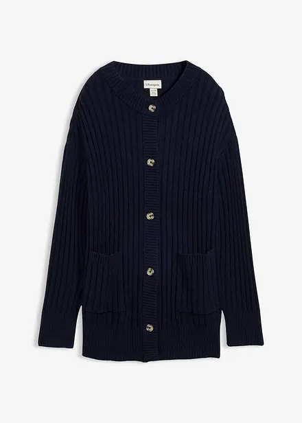 Stickad kofta av mjuk viskosmix