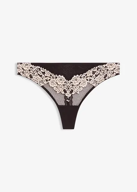 Stringtrosa av tvåfärgad spets