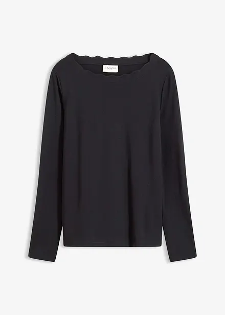 Punto di Roma-topp med vågig halsringning