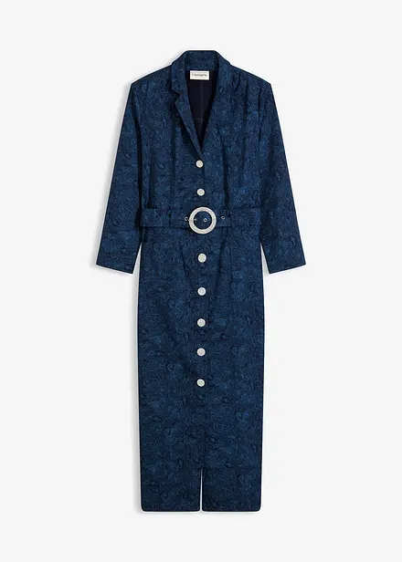 Twillklänning med skärp (set i 2 delar