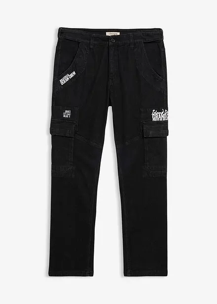 Relaxed Fit Stretch Jeans med bekv&auml;m midja, Straight