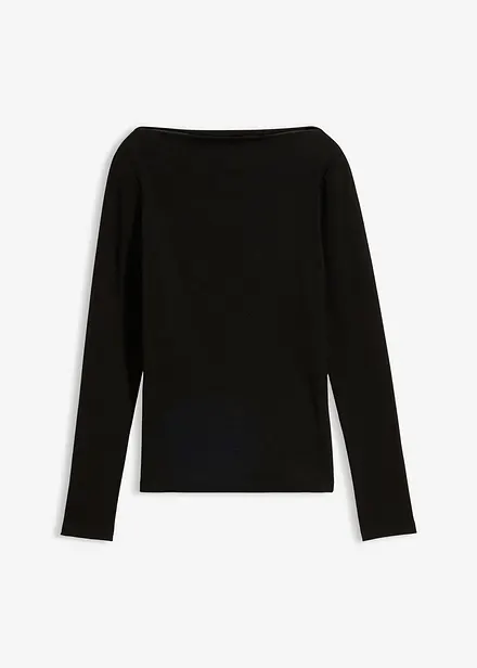 Ribbstickad topp med figurn&auml;ra passform