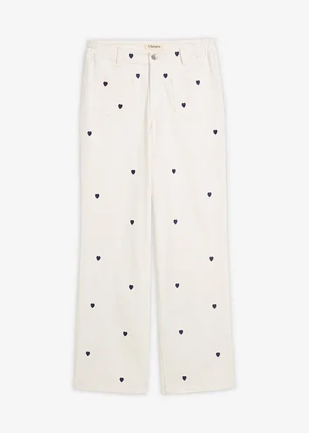 Twillbyxa med broderi