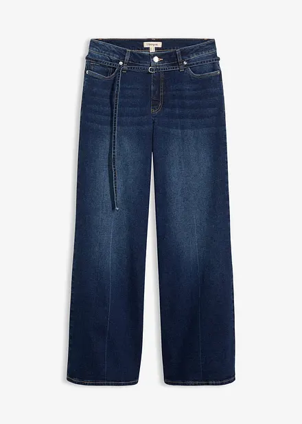 Wide Leg Jeans med medelh&ouml;g midja