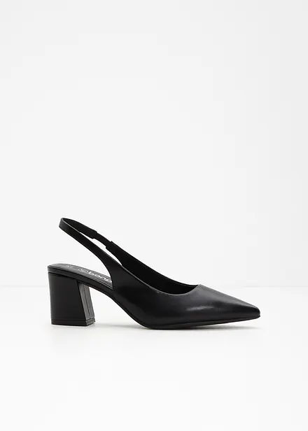Slingbackpumps med blockklack