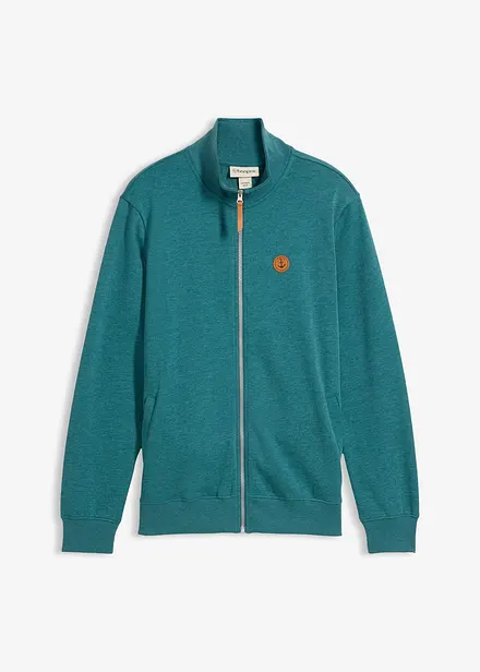 Trik&aring;jacka med st&aring;krage och detaljer i skinnimitation