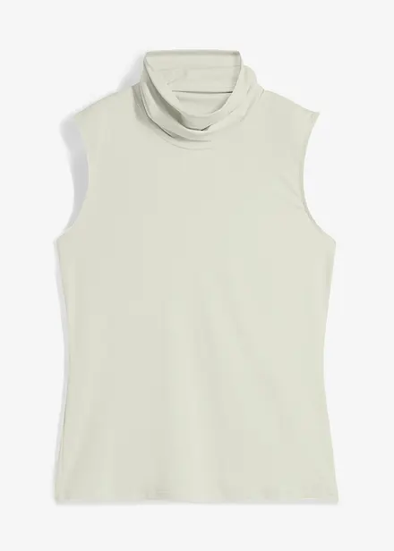 &Auml;rml&ouml;s topp med polokrage, med elastisk polyester