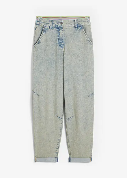 Jeans med vintagetv&auml;tt