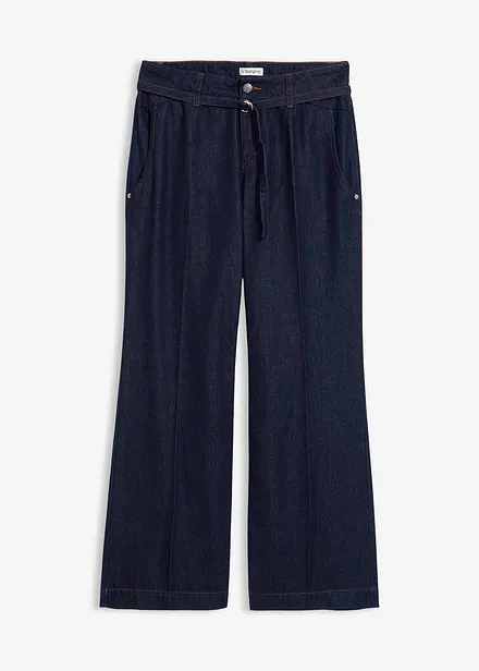 Wide Leg Jeans med medelh&ouml;g midja och sk&auml;rp