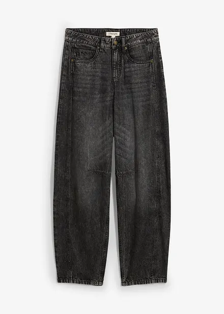 Jeans i Barrel-modell, Mid Waist, Super Soft