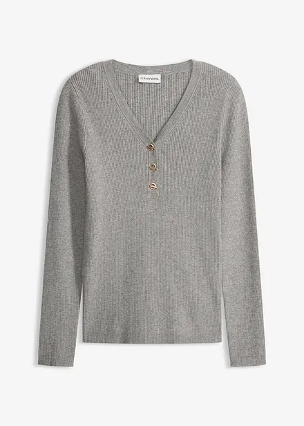 Ribbstickad tr&ouml;ja med viskos