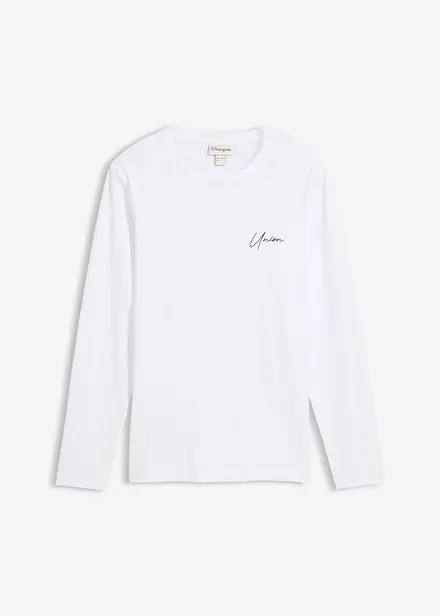 L&aring;ng&auml;rmad T-shirt av bomull, Slim Fit