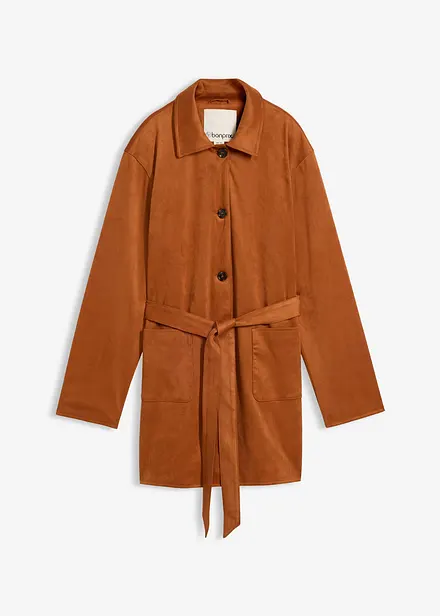 Kappa med sk&auml;rp i mockaskinnimitation