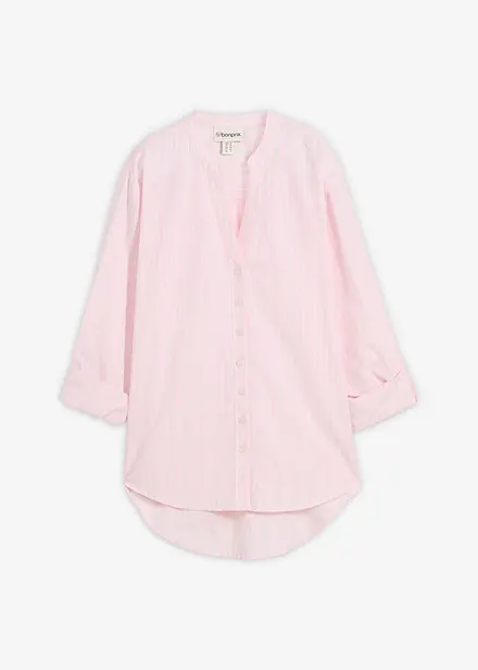 Skjortblus med sidenandel