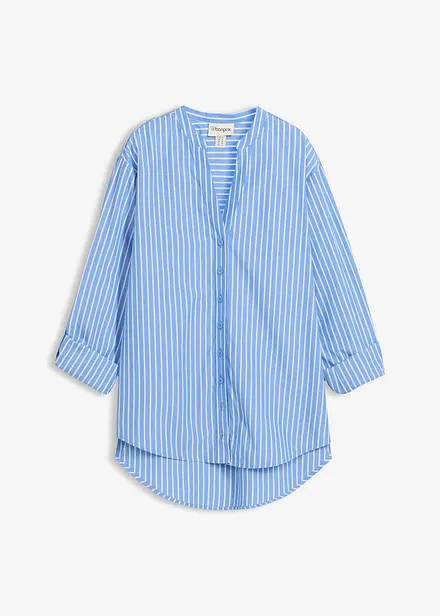 Skjortblus med sidenandel