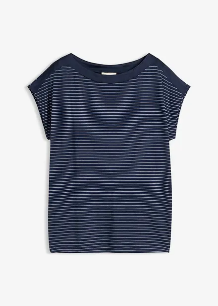 Topp av mjuk viskos med satindetaljer