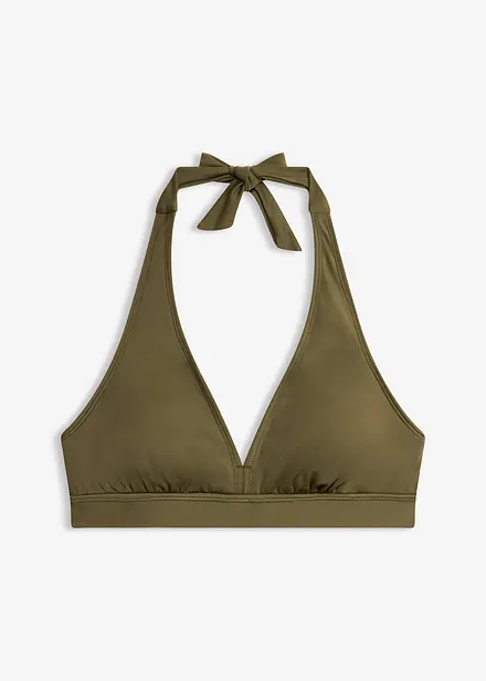 Halterneckbikini&ouml;verdel med V-ringning