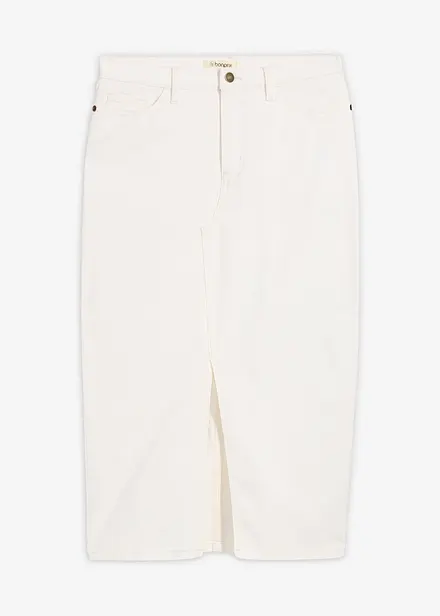 Jeanskjol i midil&auml;ngd