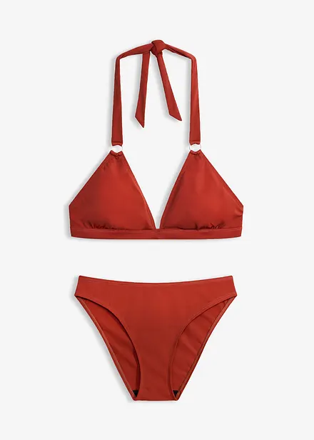 Halterneckbikini med ringar (2 delar)