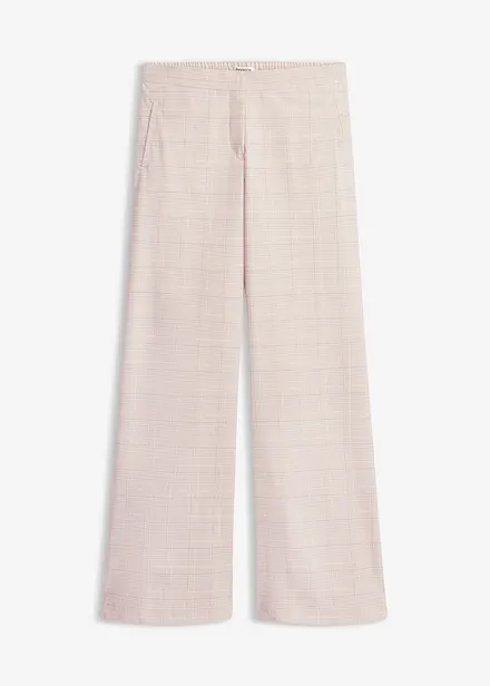 Glencheckrutig marlenebyxa med viskos