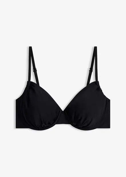 Bikini&ouml;verdel med bygel och rynk i sidan