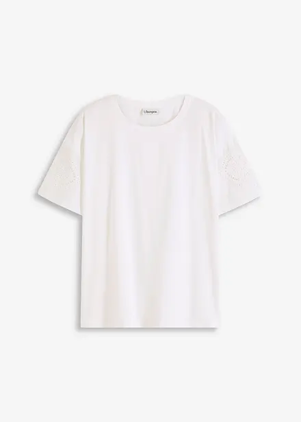 Topp med h&aring;lbroderi