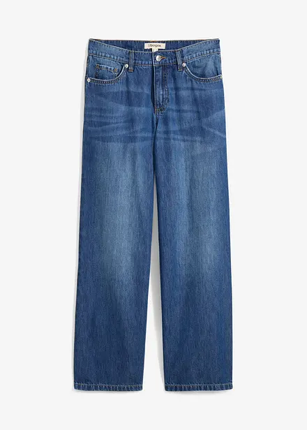 Baggy Jeans Mid Waist Super Soft, cropped