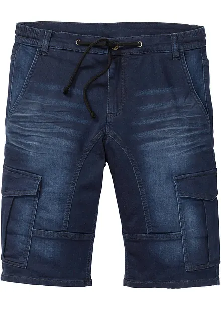 Jeansshorts i trik&aring;, Regular Fit