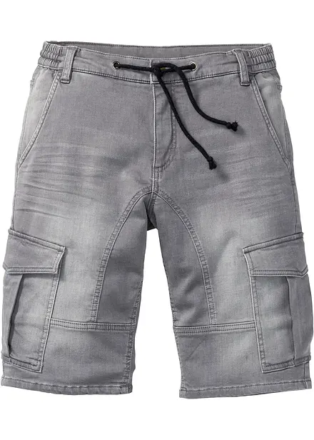 Jeansshorts i trik&aring;, Regular Fit