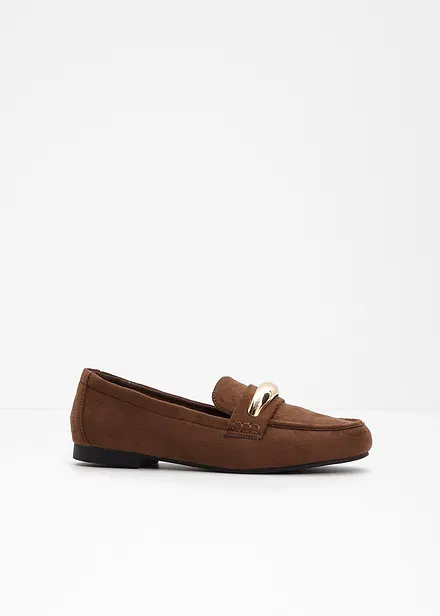 Loafers med metallic-detaljer