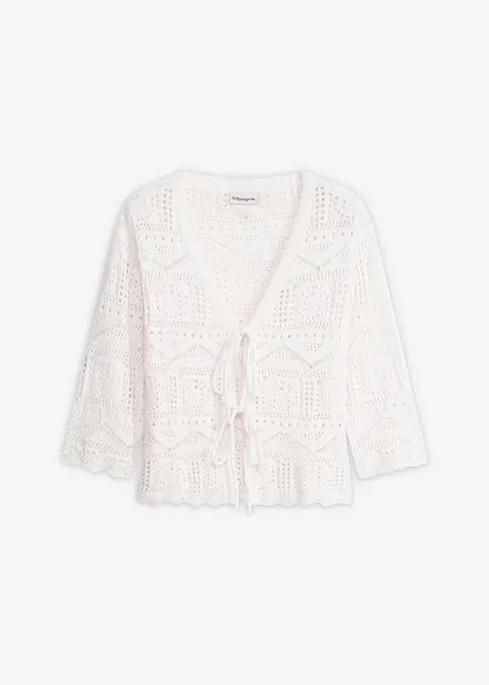 H&aring;lm&ouml;nstrad cardigan med knytband