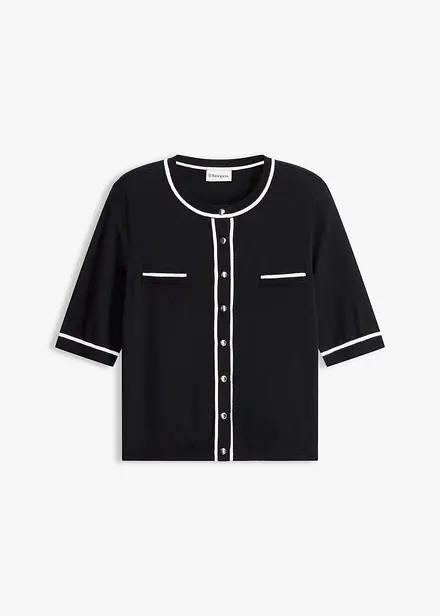 Stickad kofta med viskos