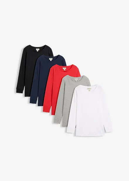 L&aring;ng topp med rund halsringning (5-pack)