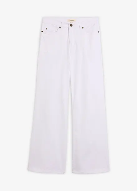 Wide Leg jeans, Mid Waist, Stretch
