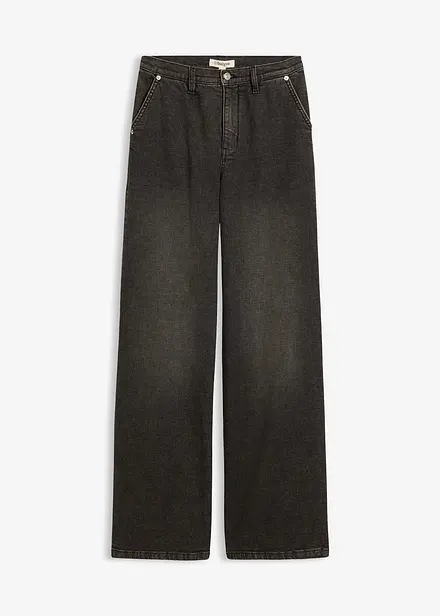 Straight jeans, Loose modell med High Waist