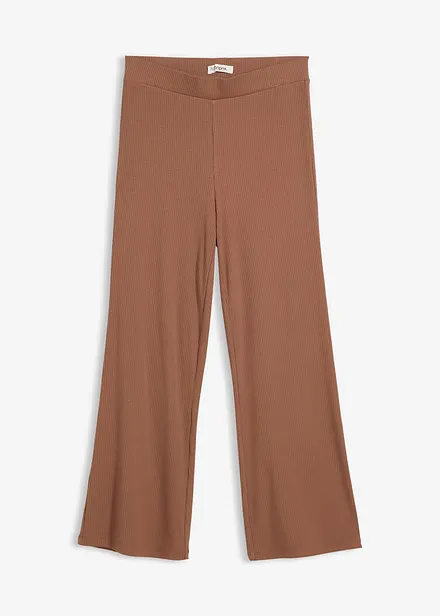 Ribbade leggings av viskosmix, kort modell