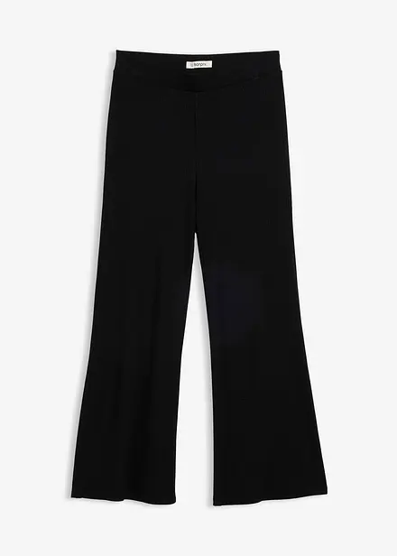 Ribbade leggings av viskosmix, kort modell