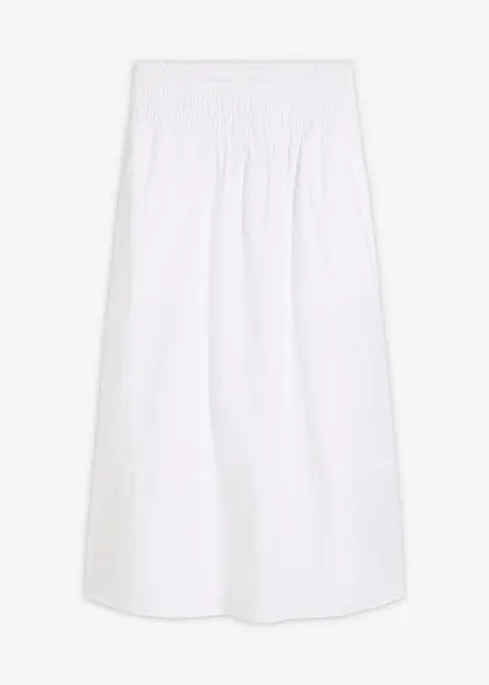 Mellanl&aring;ng kjol i ren bomull