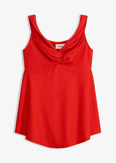 Cold shoulder-topp i material med struktur