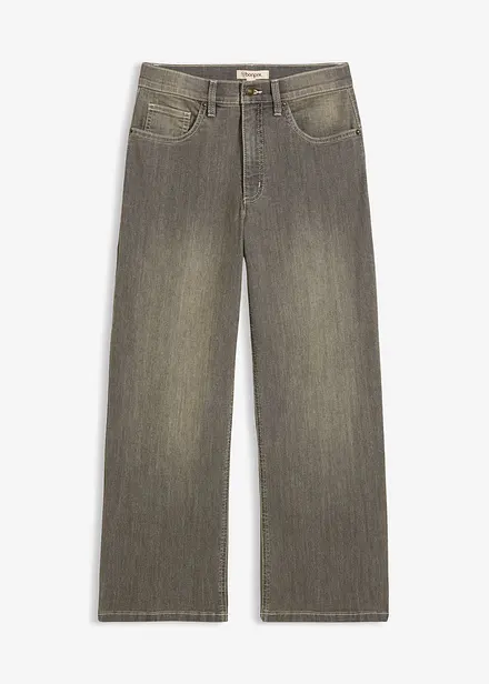 Wide Leg Jeans High Waist, cropped